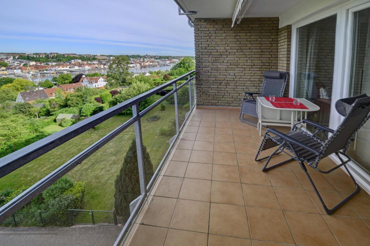 Fewo1846 - Flensview - Komfortables Studioapartment Mit Balkon Und Hafenblick Flensburg Bagian luar foto